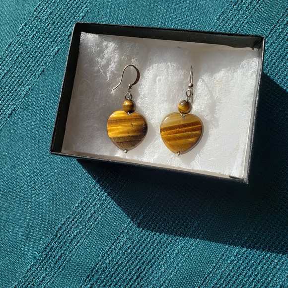 Tigers eye earrings - Picture 2 of 2